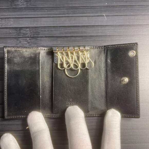 Gucci GG Supreme Card/Key Holder + Box - Picture 3 of 4